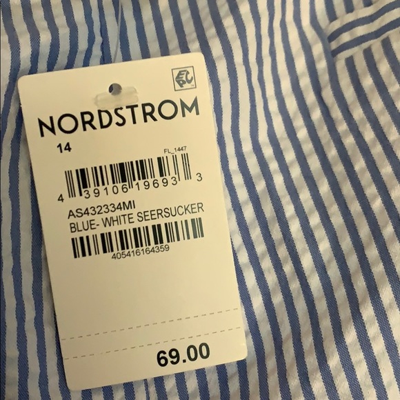 New 1901 Nordstrom seersucker Capri pants size 14 - Picture 5 of 6